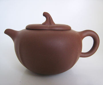 Teapot - Zi Sha Purple Clay Pumpkin Shape Teapot