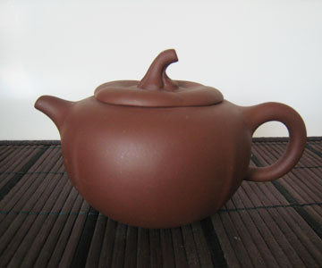 Teapot - Zi Sha Purple Clay Pumpkin Shape Teapot