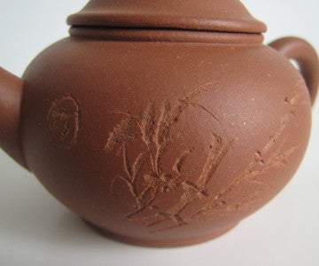 Teapot - Zi Sha Red Clay Bamboo Standard Teapot