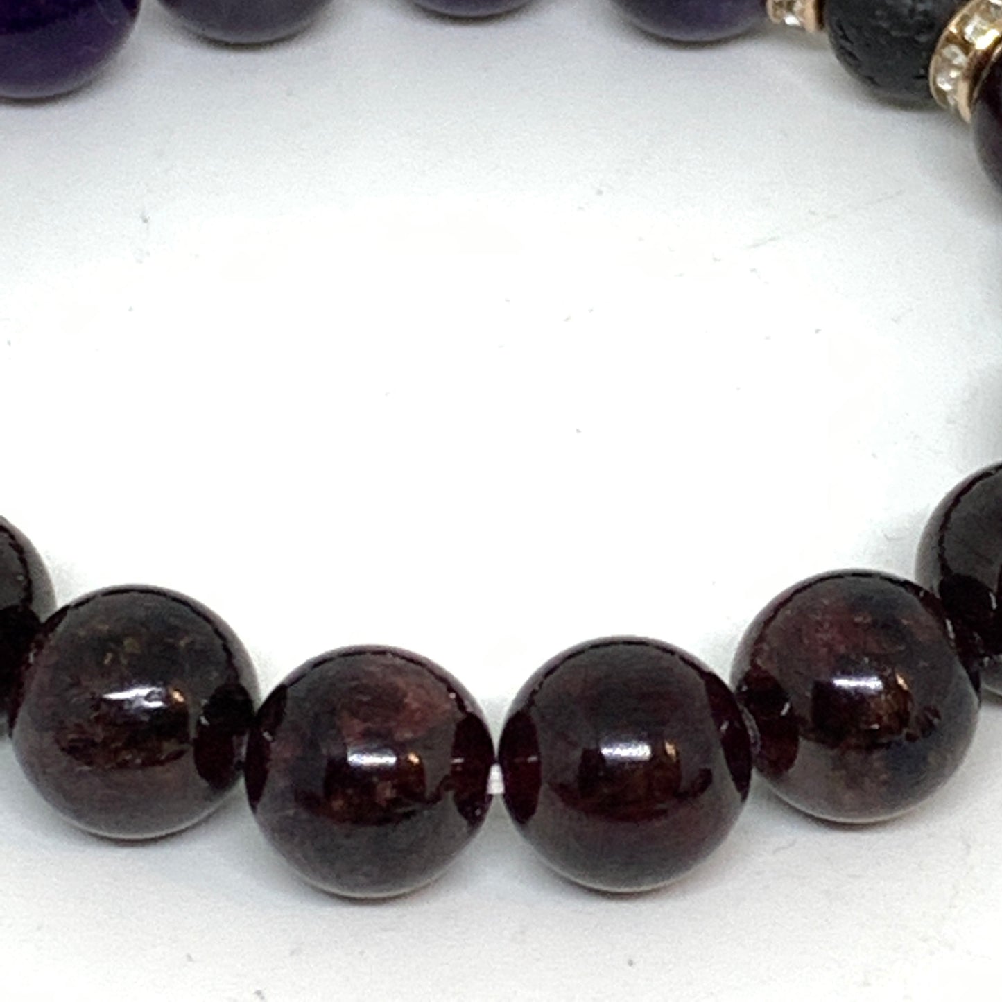 AuraFosa Higher Self Amethyst Garnet Aromatherapy Bracelet