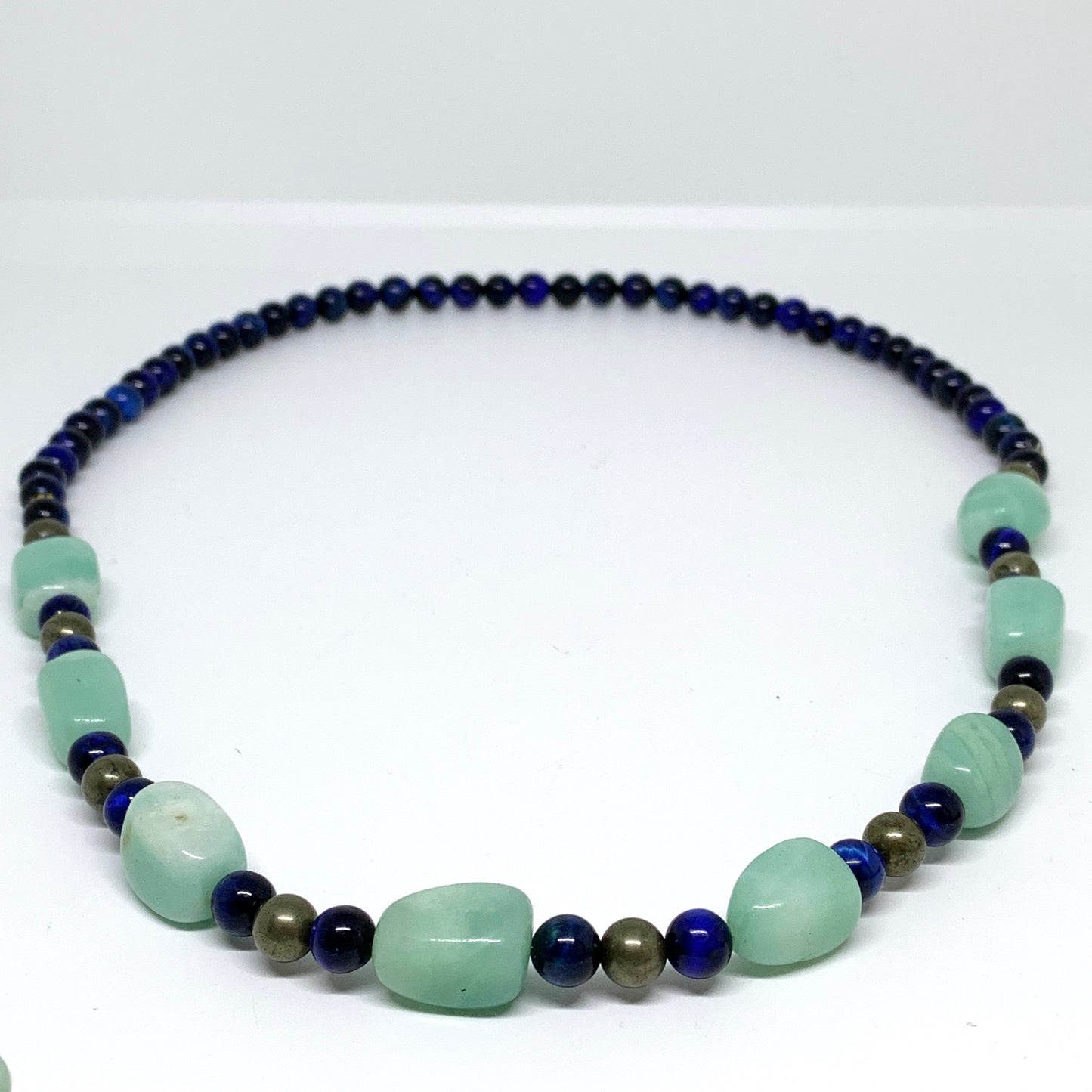 Aurafosa Tanzanite Blue Tiger’s Eye Necklace