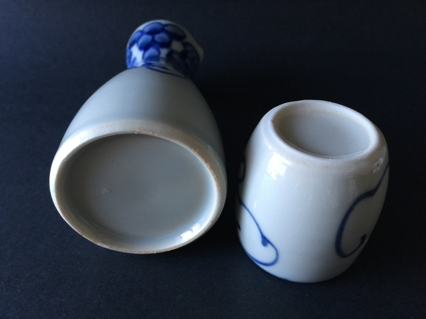 Japan Handpainted Blue & White Sake Set