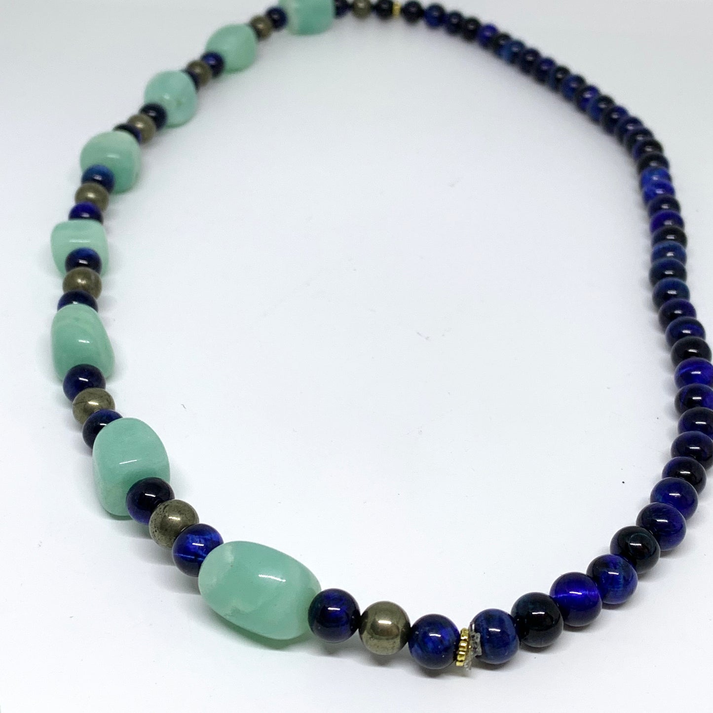 Aurafosa Tanzanite Blue Tiger’s Eye Necklace