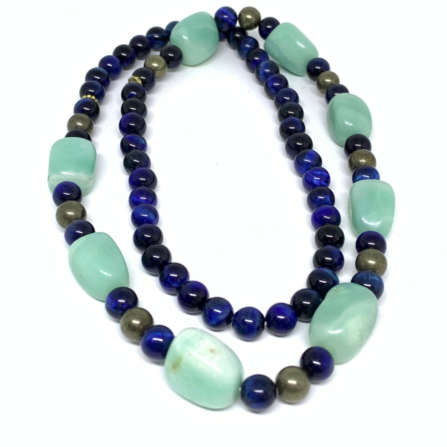 Aurafosa Tanzanite Blue Tiger’s Eye Necklace