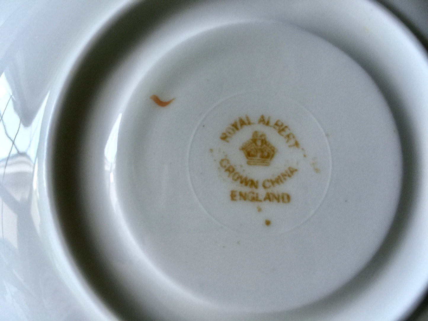 Porcelain - Royal Albert #2583 Pink Yellow Roses Teacup Saucer 1940s