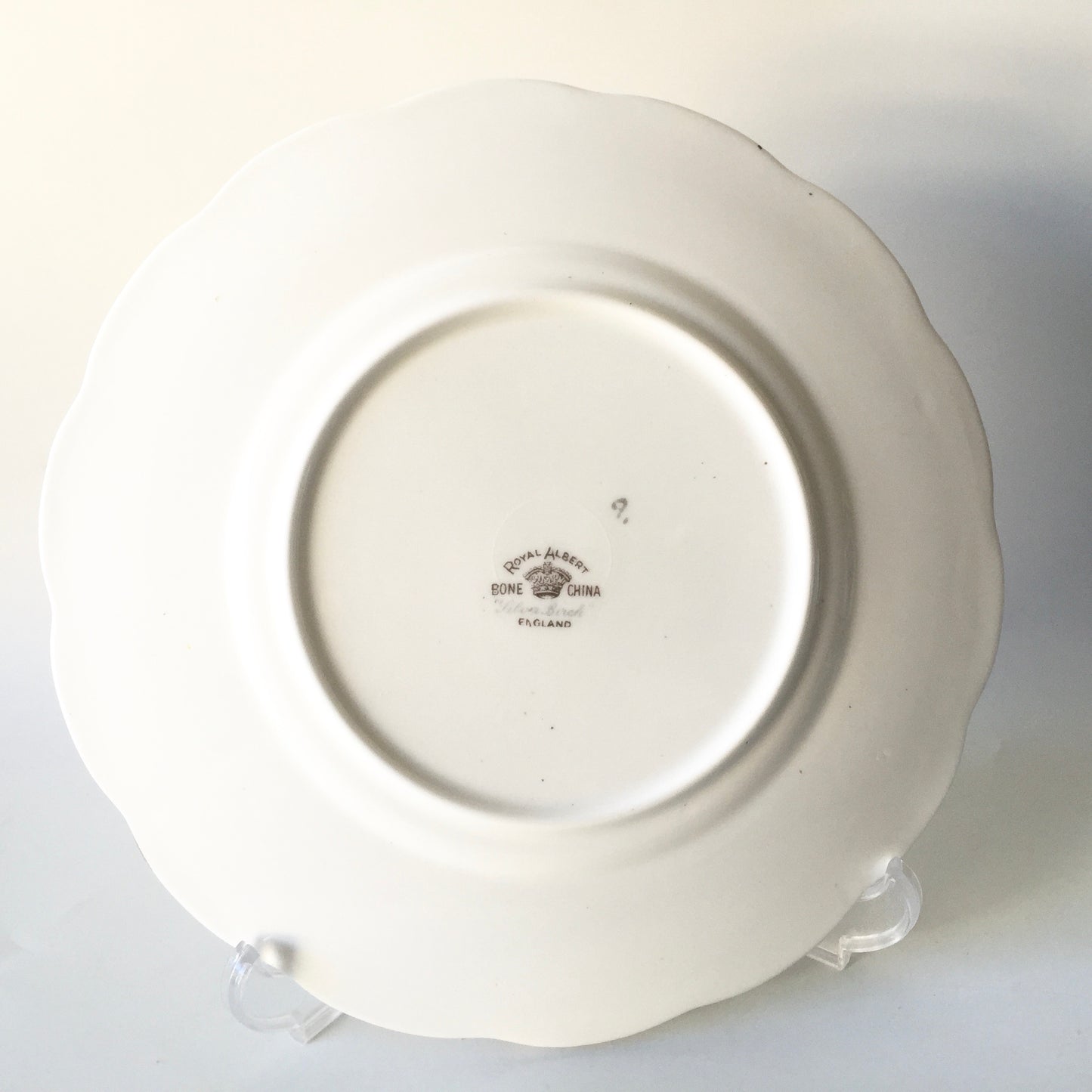 Porcelain - Royal Albert Silver Birch Cup Saucer Plates 4 pcs